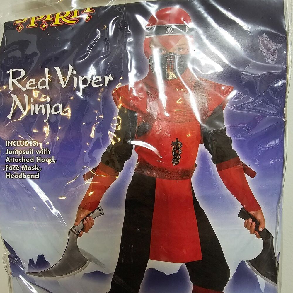 Spirit Red Viper Ninja Size 7-8‎ Medium Halloween Costume